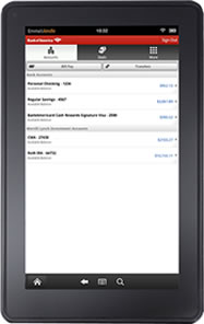 Mobile Banking App on Kindle Fire